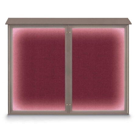 United Visual Products Triple Door Enclosed Indoor Letterboard UV1128-BLACK-BLUE